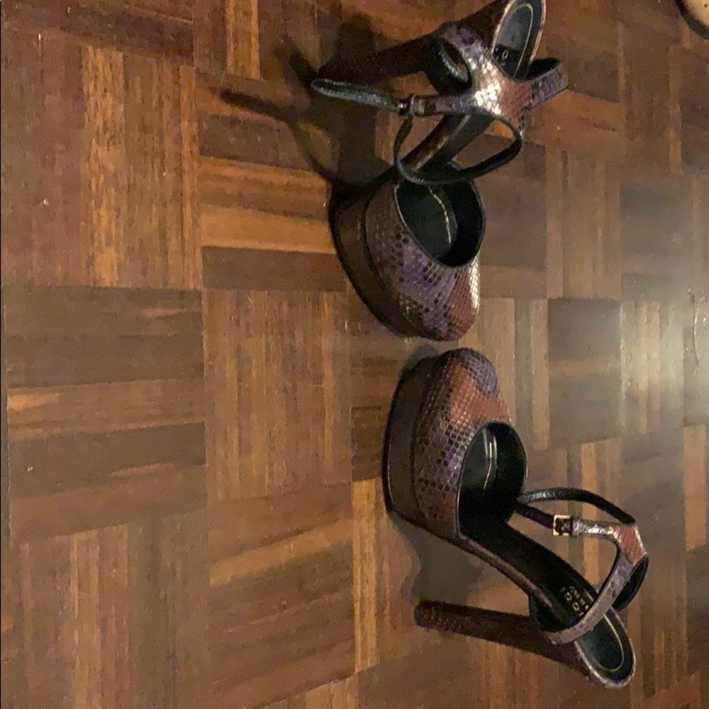 Gucci Python Platform Heels - image 4